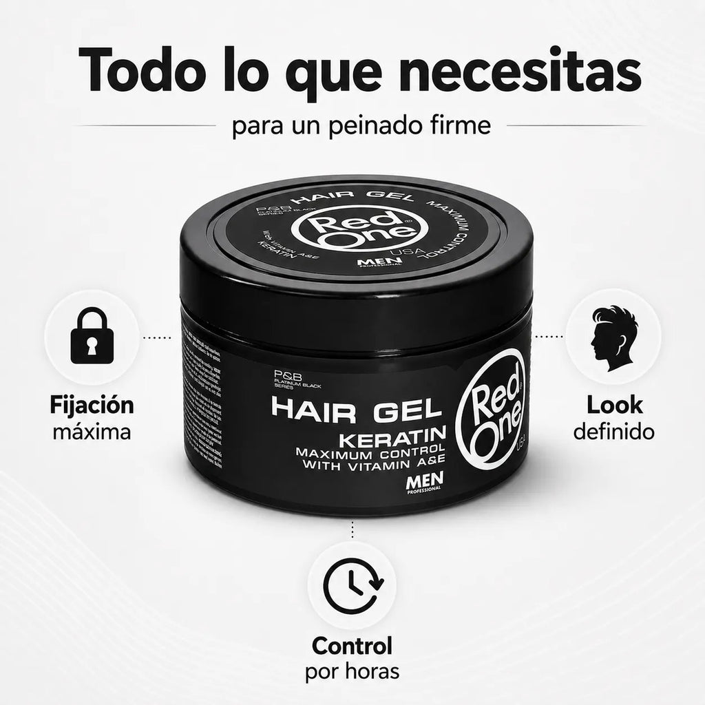 Gel Fijador Hombre Peinado Definido Keratin 450 Ml
