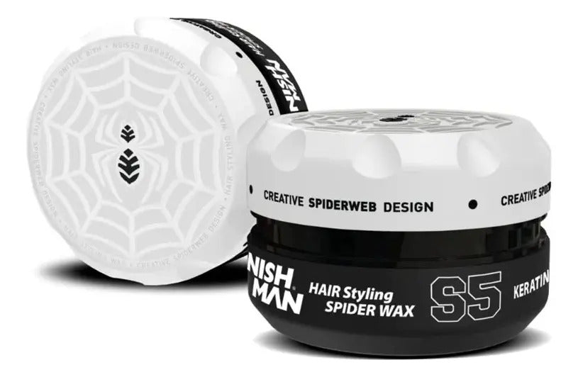 Cera Nishman S5 Spider Wax White 150ml - Efecto Telaraña y Fijación Flexible
