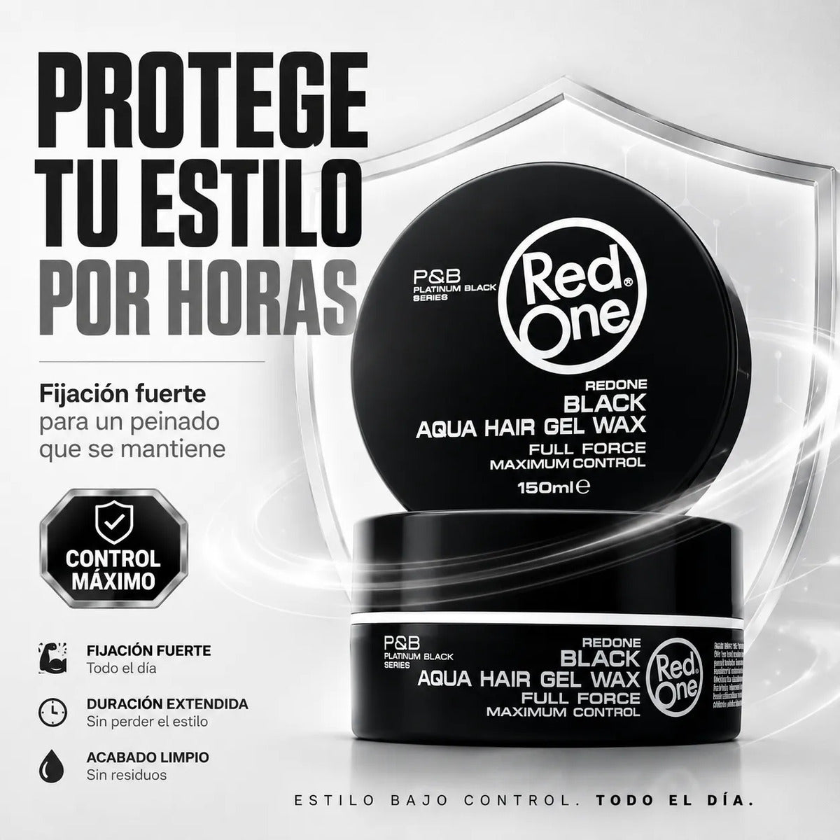 Cera Gel Para Cabello Full Force Control Red One Black150ml