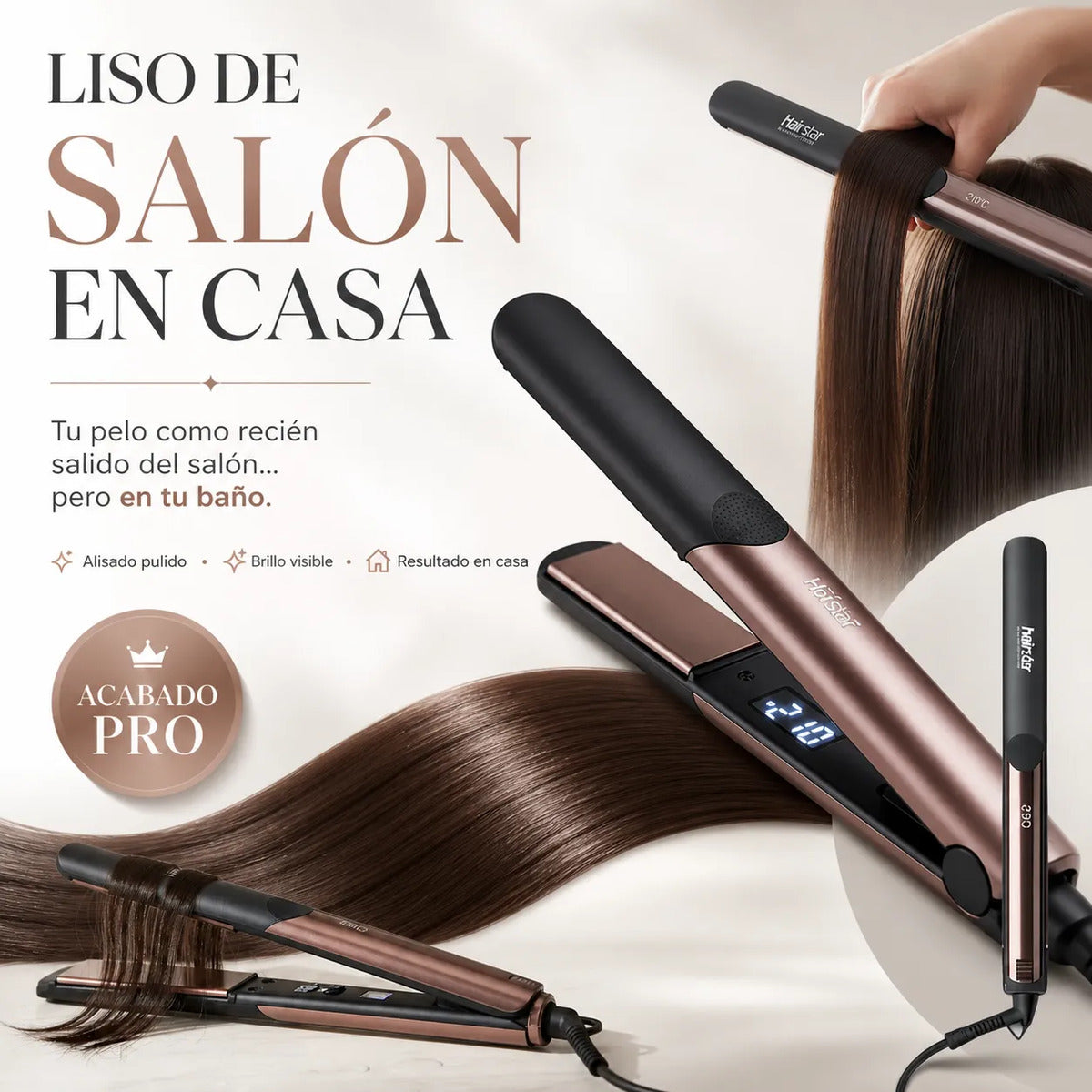 Plancha Alisadora Profesional Acabado Pulido Iron 8671
