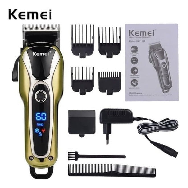 Kit Barbería Profesional 3 en 1 Máquina Cortar Pelo + Trimmer + Shaver