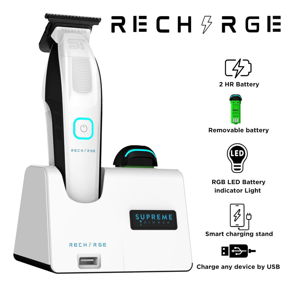 Trimmer Profesional Supreme Trimmer ST777 | Patillera Recargable 8000 RPM