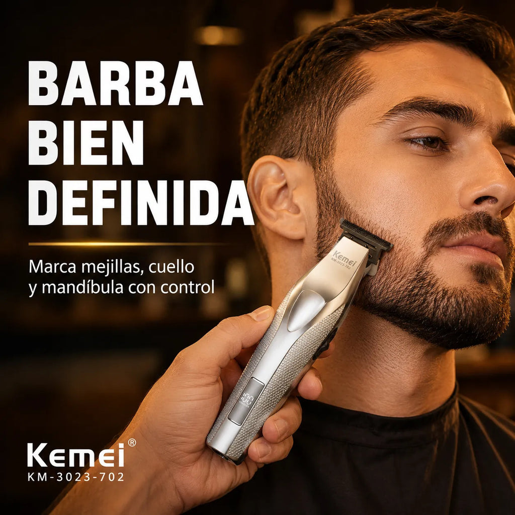 Cortadora De Pelo Hombre Para Contornos Cuchilla T KemeI KM-3023