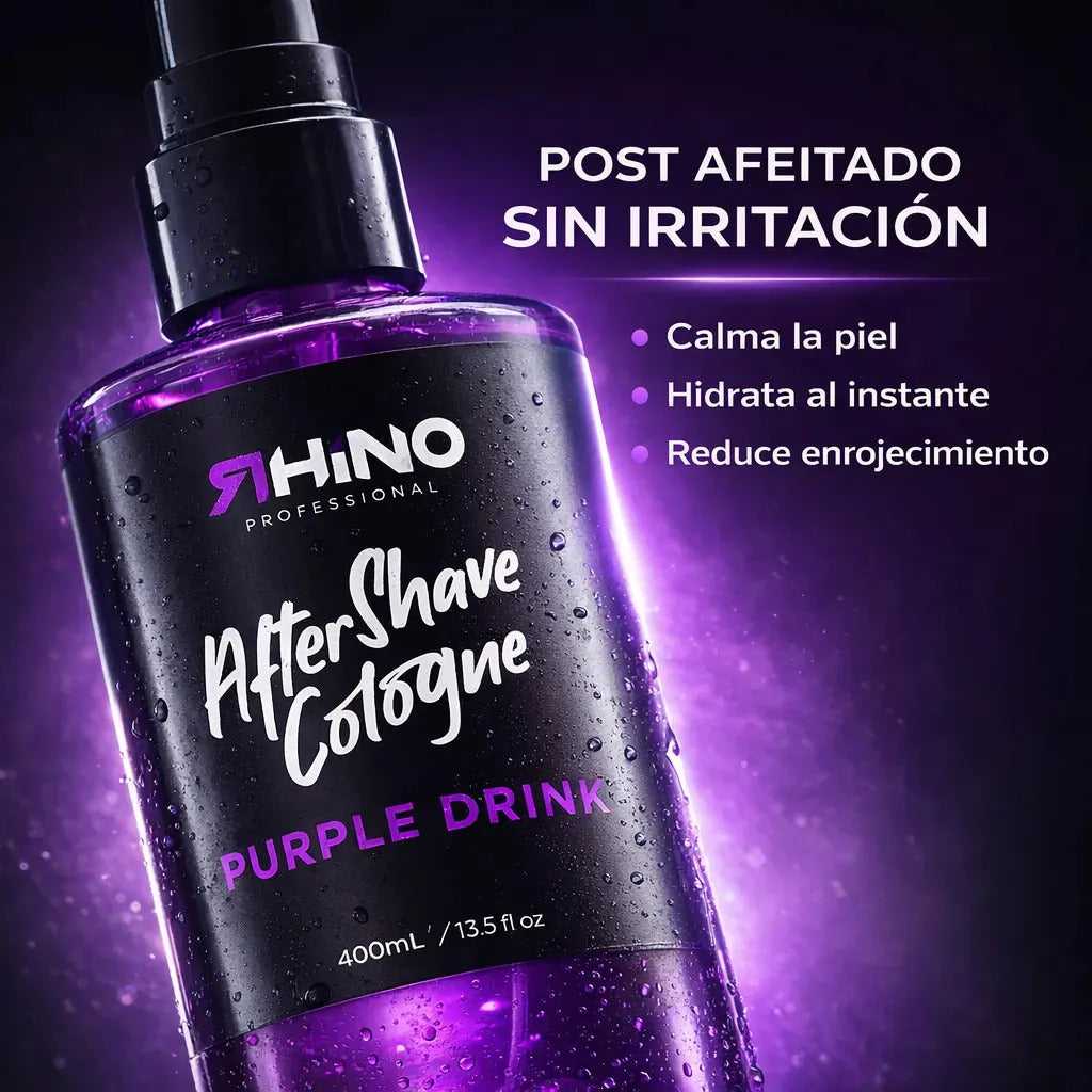 After Shave Rhino Purple Spray Hombre Calma Irritación Piel