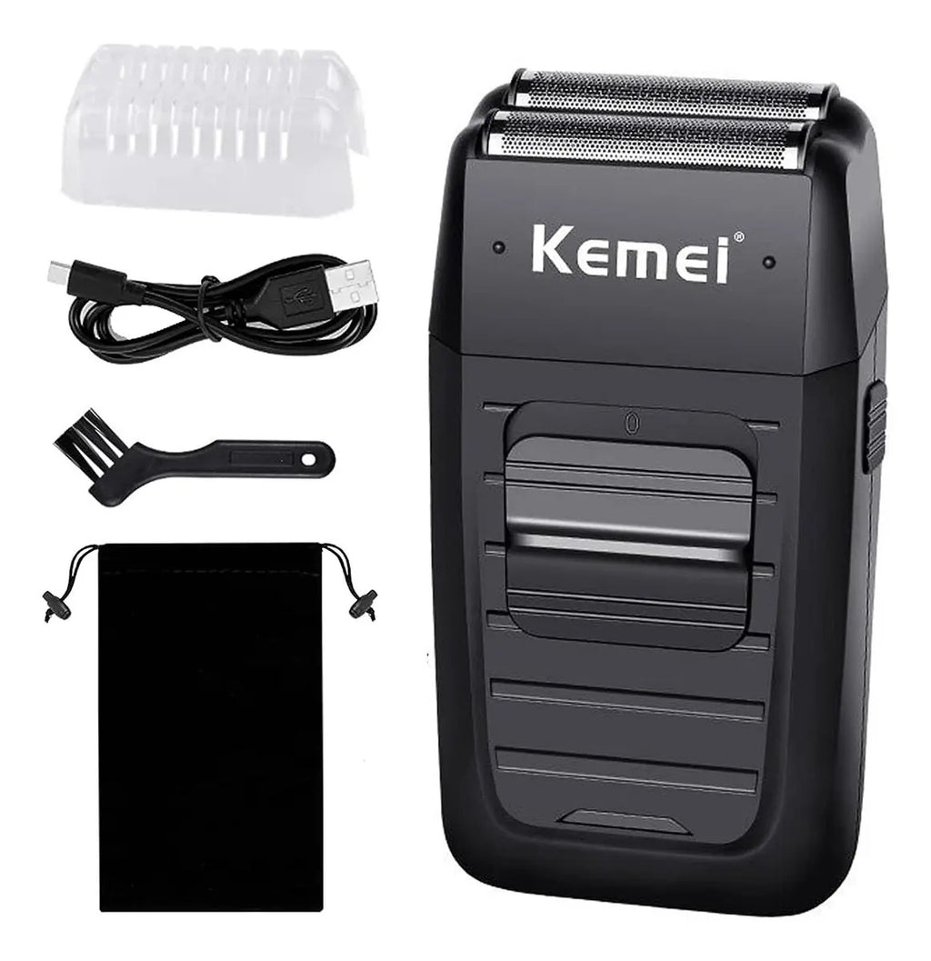 Set Profesional Kemei: Trimmer Patillera KM-2293 + Rasuradora Shaver 1102