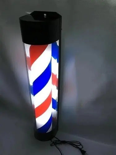 Poste de Barbería Profesional 90cm - Luz LED y Movimiento Giratorio Clásico
