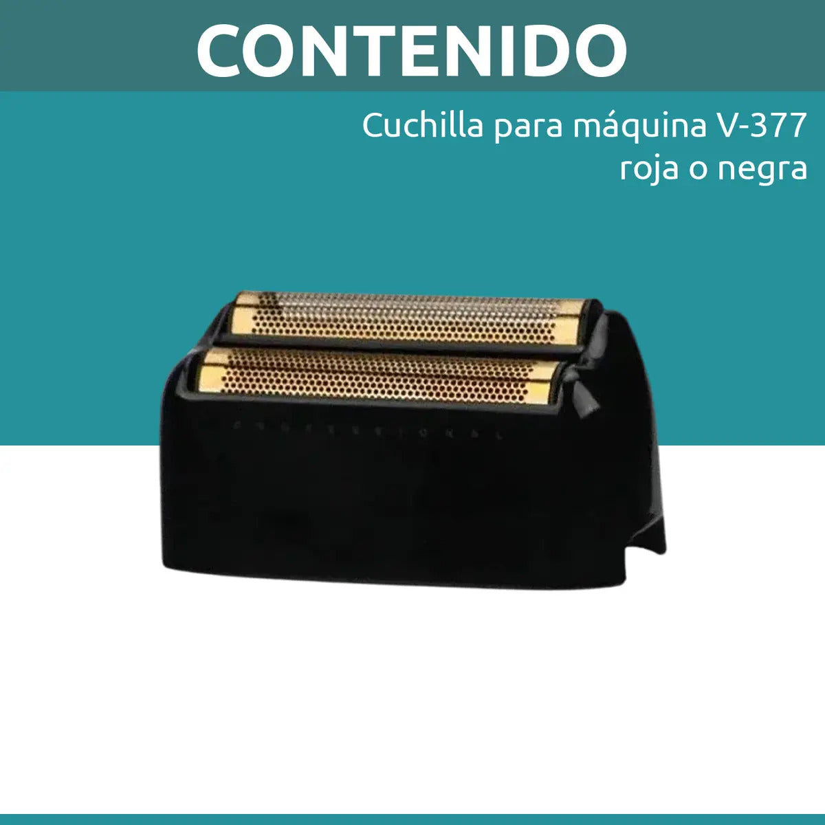 Cabezal Repuesto Shaver VGR V-377 Doble Hoja Titanio Negro