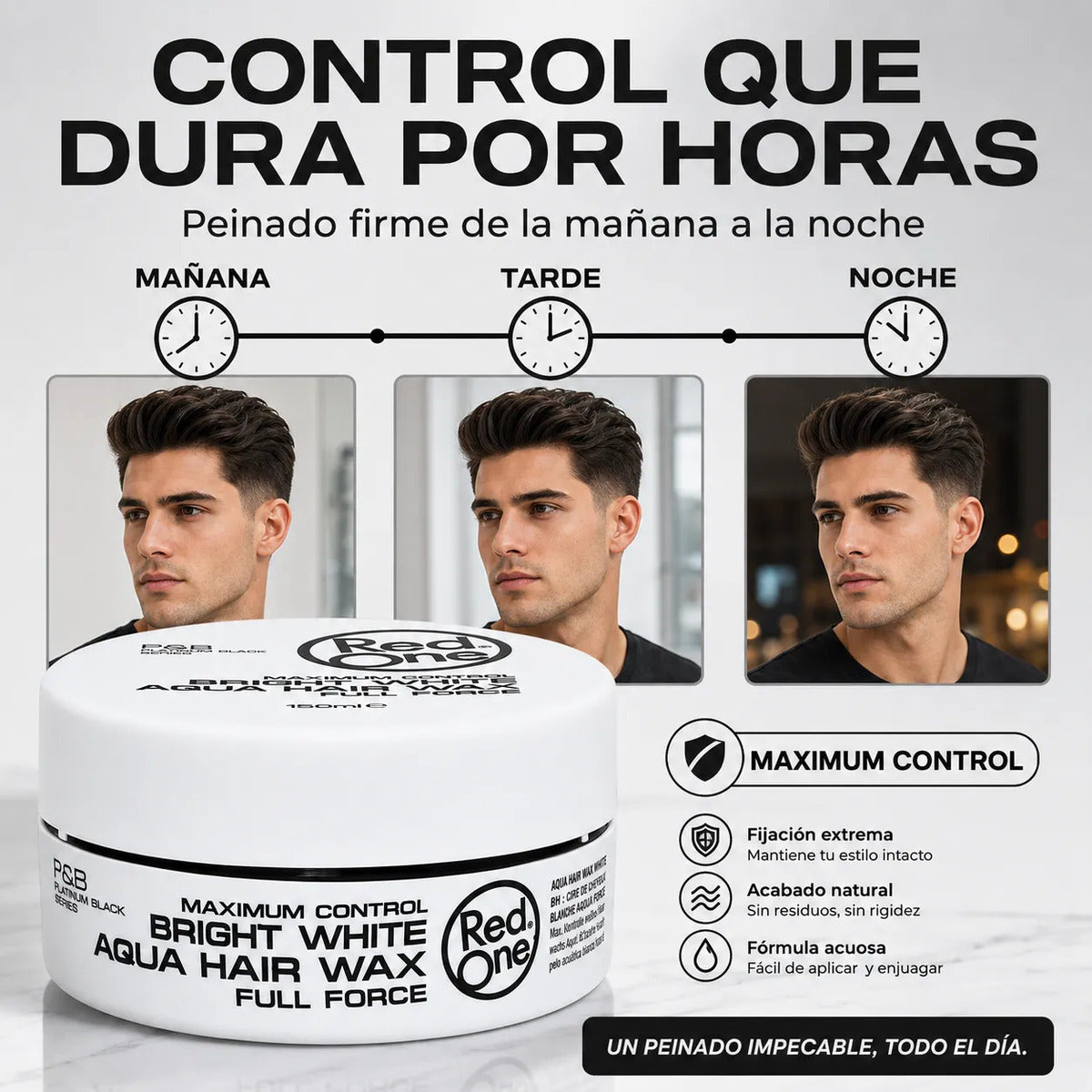 Cera Capilar Red One Bright White Control Fuerte 150ml