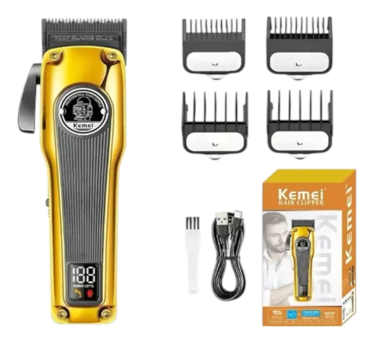 Clipper Profesional Kemei KM-1825: Motor Sin Escobillas y Cuchillas DLC