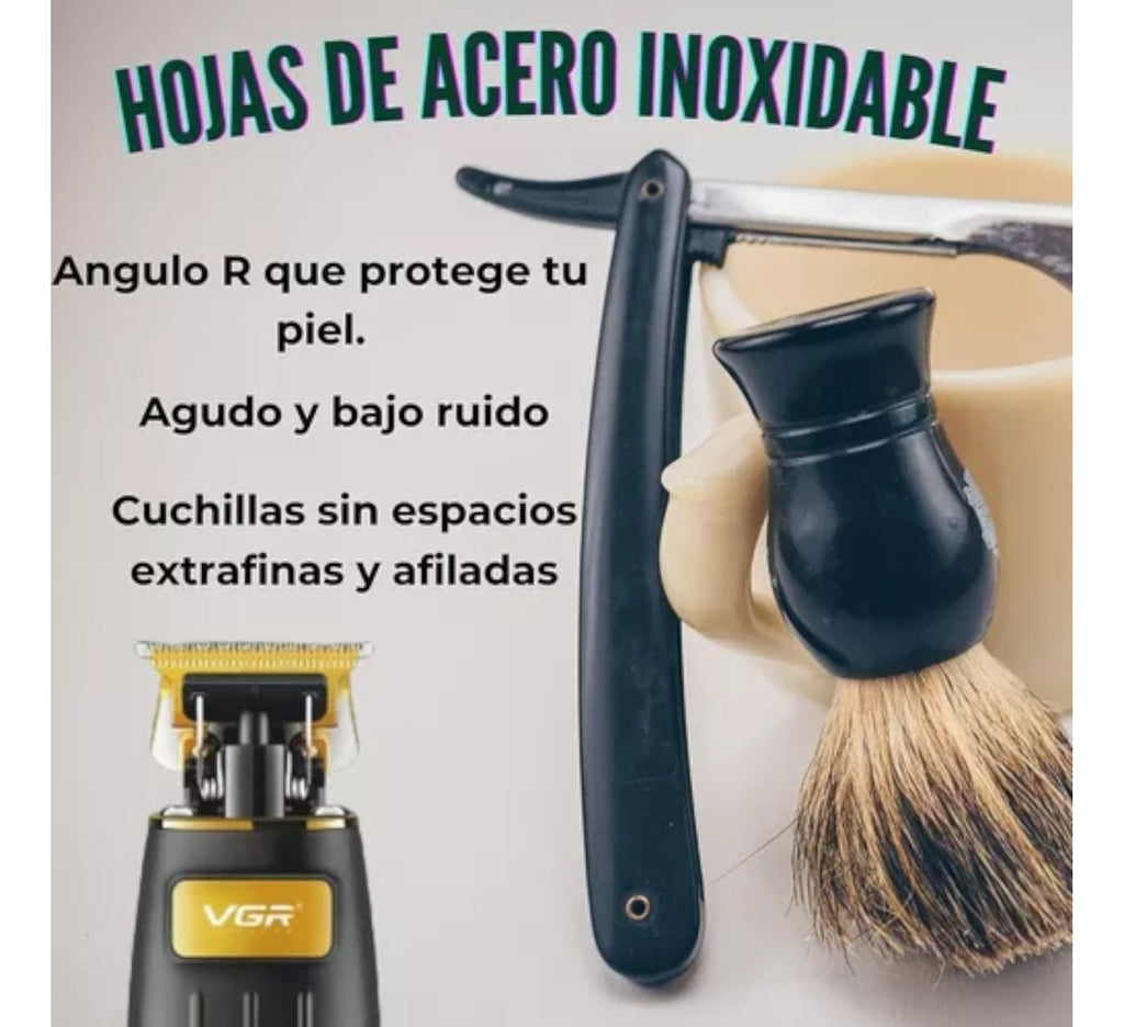 Combo VGR Profesional Clipper 003 + Trimmer 192 + Shaver 355 Barbería Completo