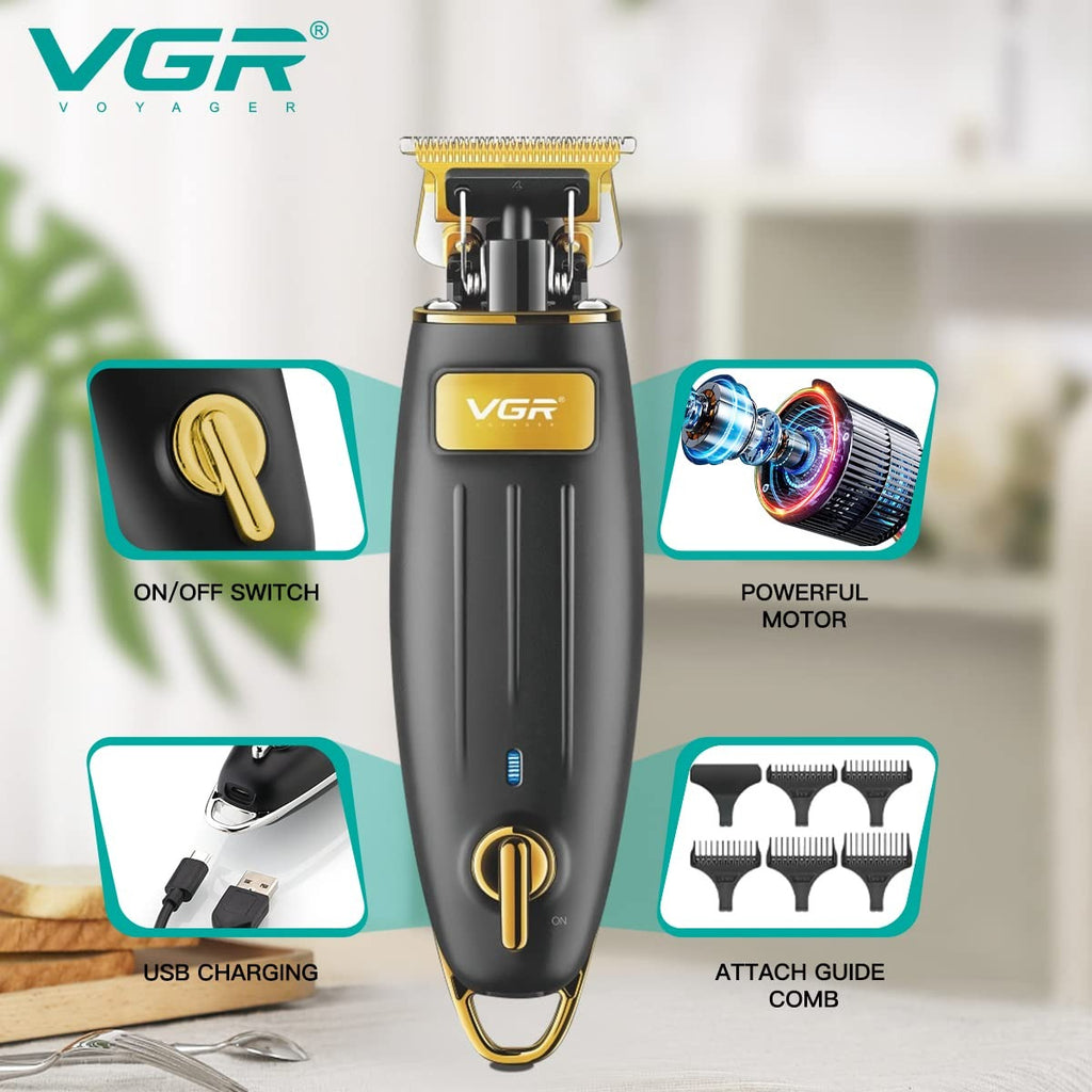 Trimmer VGR V-192 Patillera Inalámbrica Profesional Barbería Recargable