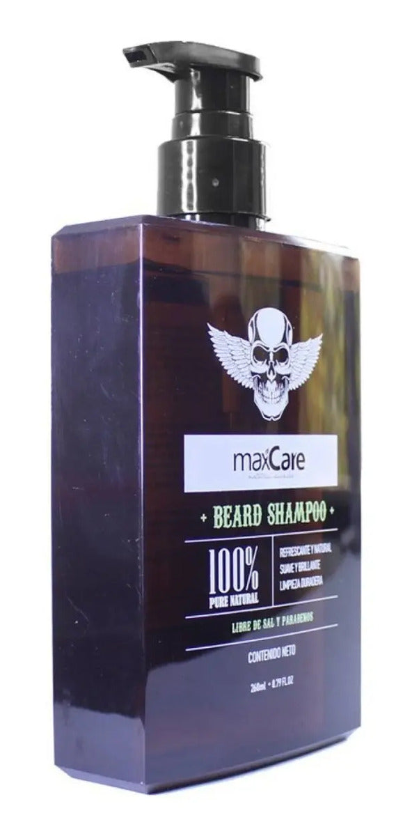 Shampoo para Barba Max Care Profesional - Natural, Sin Sal ni Parabenos
