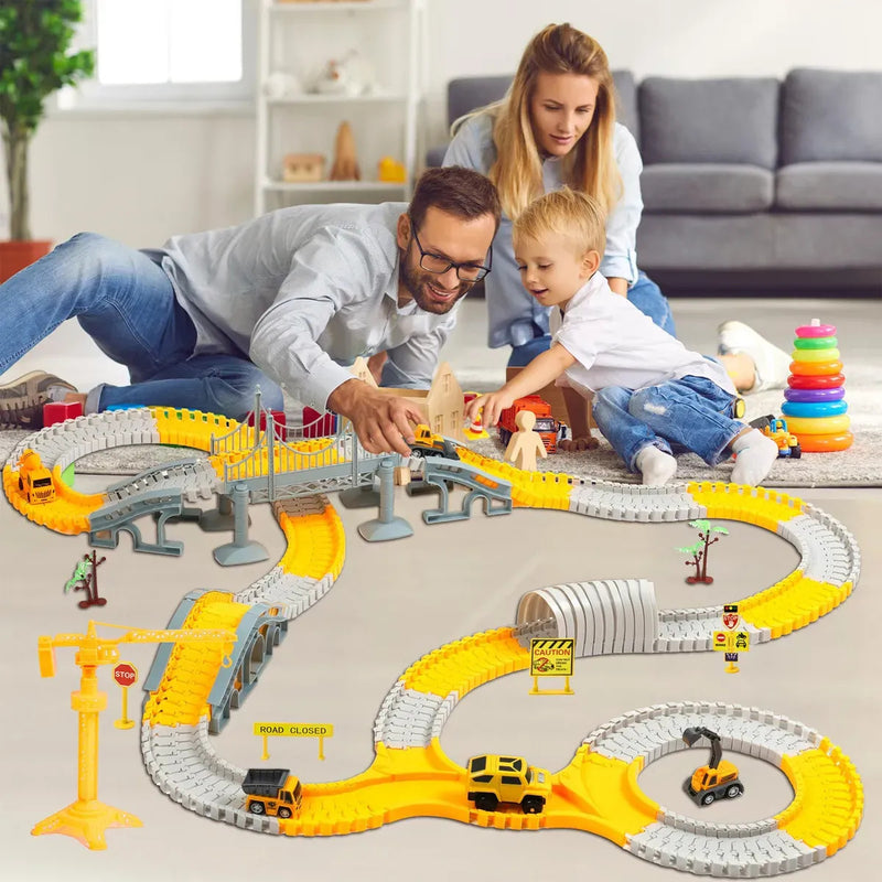 Pista Autos Bloque Juego Niños Creativo Pista Armable