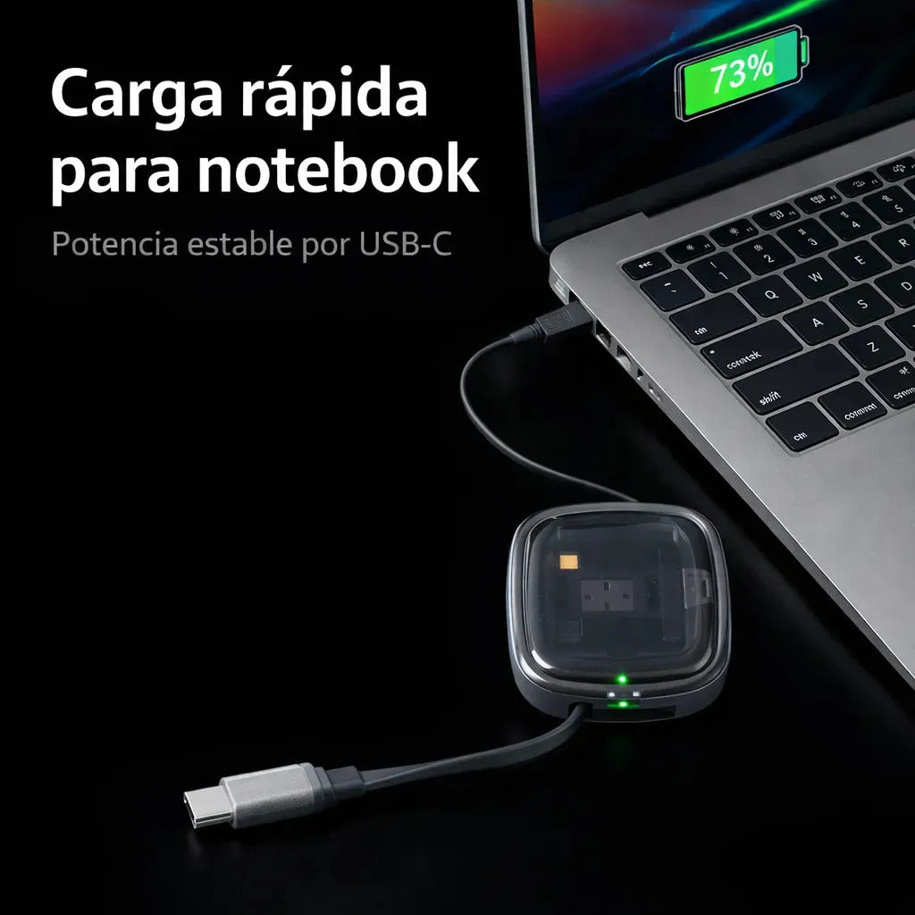 Kit Cable Usb Tipo C Carga Datos Rápida Adaptadores Blanco