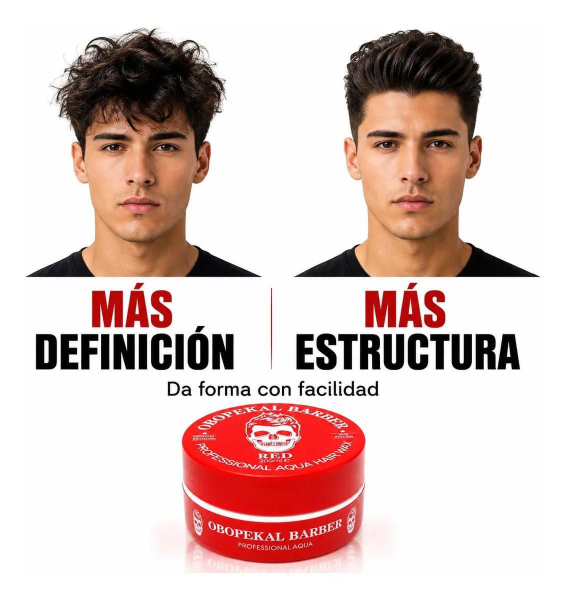 Cera Obopekal Para Barba Cabello Gel Pomada Capilar Barbería