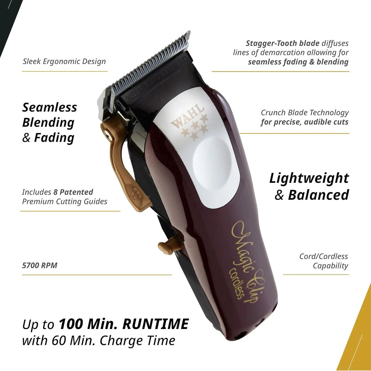 Máquina de Cortar Pelo Wahl 5 Star Magic Clip – Profesional Corded para Barbería