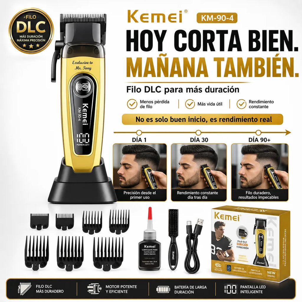 Cortadora De Pelo Profesional Kemei Km-90 Corte Preciso Dlc
