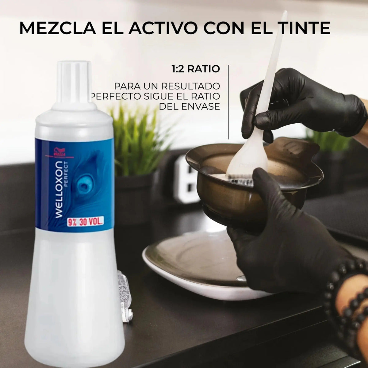 Agua Oxigenada Wella Welloxon Perfect 1L Oxidante Profesional