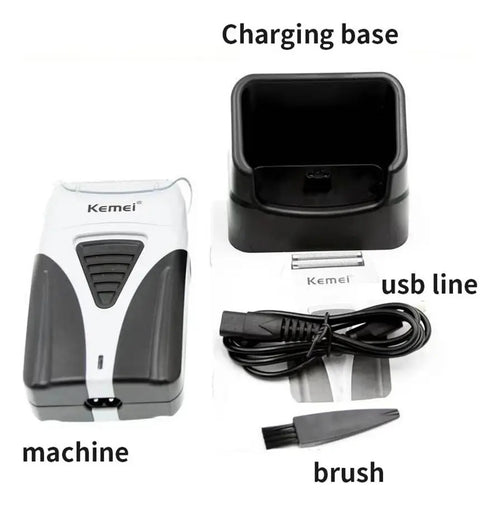 Afeitadora Profesional Kemei KM-3383: Shaver Recargable y Portátil
