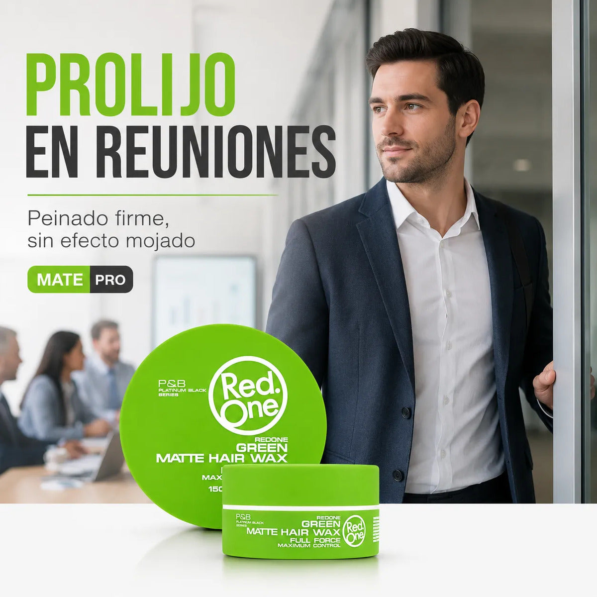 Cera Capilar Red One Green Matte Fijación Firme 150ml