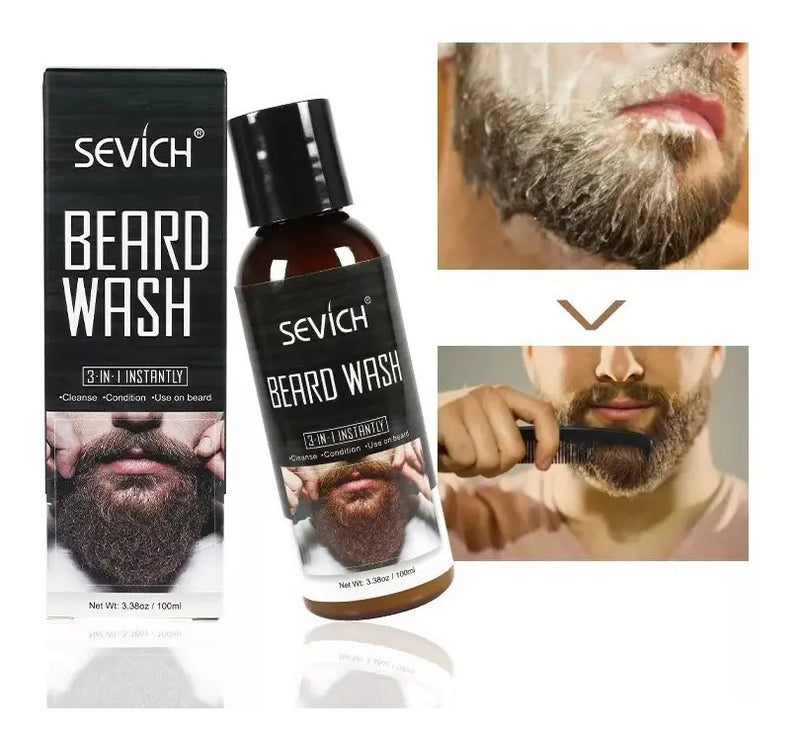 Shampoo para Barba Sevich 100ml - Limpiador Hidratante y Suavizante Profesional