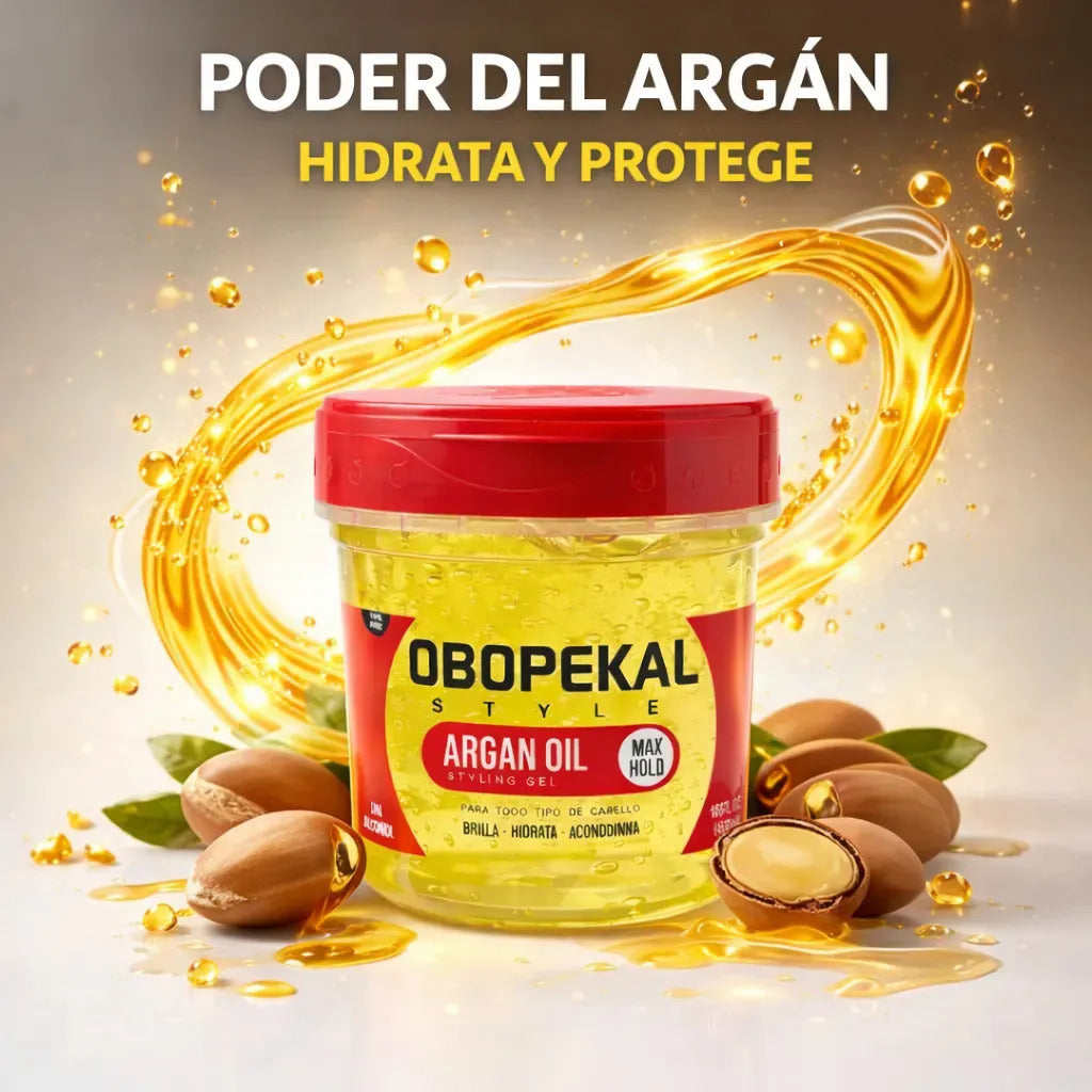 Gel Fijador De Cabello Alta Fijación Sin Resequedad  Argán