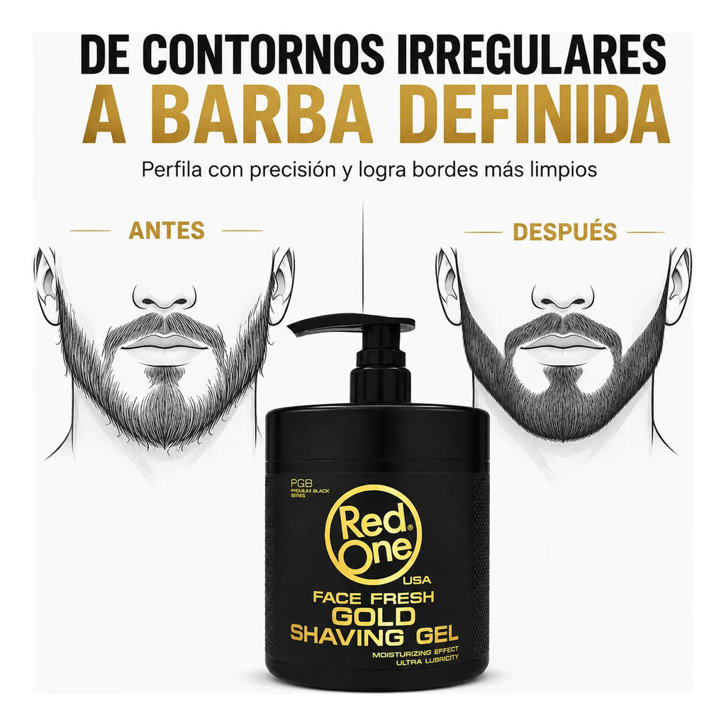 Gel Para Afeitar Transparente Red One Gold 1000 Ml