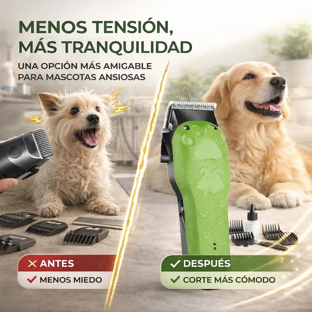 Maquina Cortadora Pelo Mascotas Perros Corte Kemei Verde Cw1