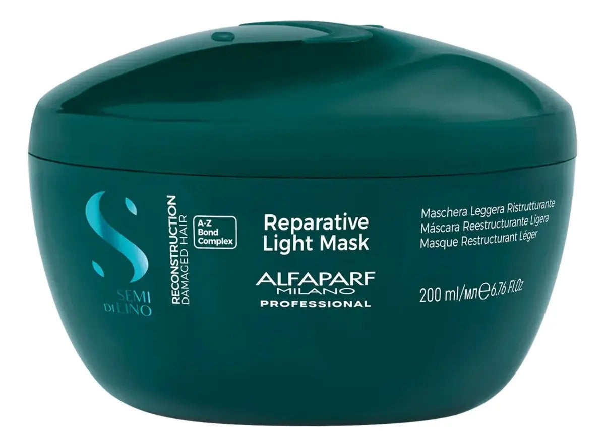 Pack Alfaparf Milano Semi Di Lino Reconstruction - Shampoo y Máscara para Cabello Dañado