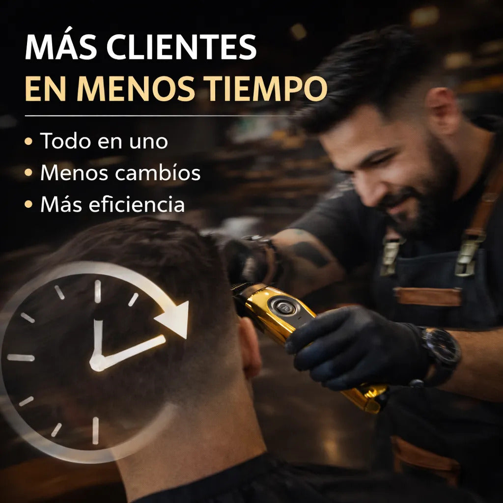 Maquina Cortar Pelo Profesional Inalámbrica Kit 3 En 1 Kemei