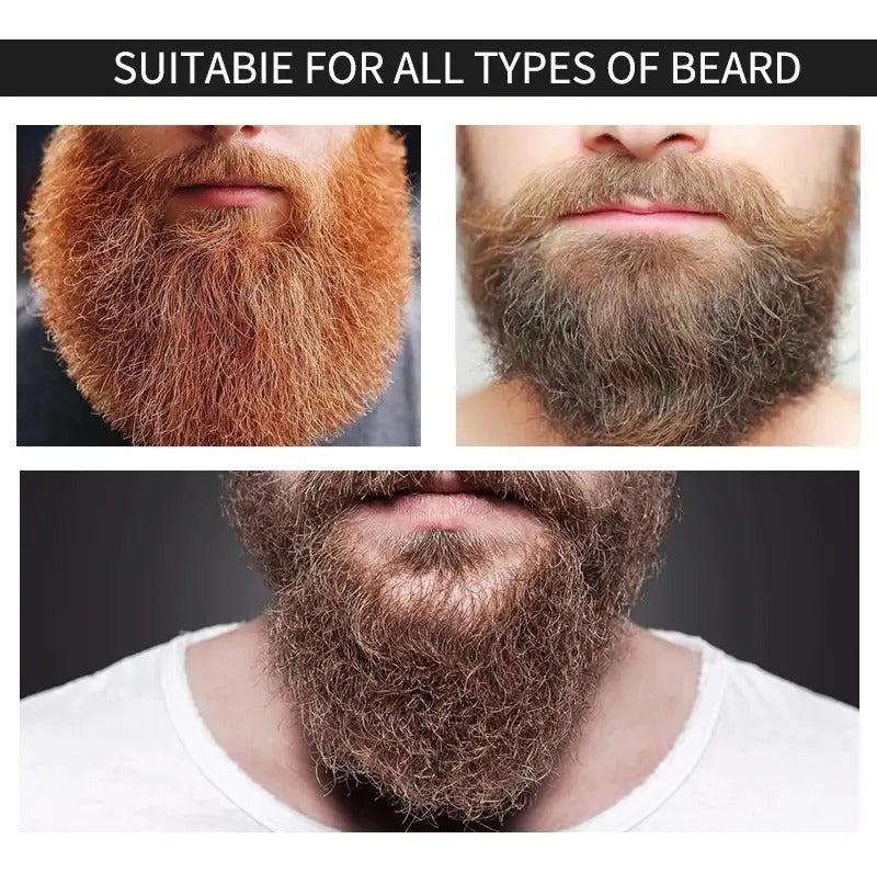Pack de Cuidado para Barba Profesional - Aceite, Bálsamo y Cepillo de Madera