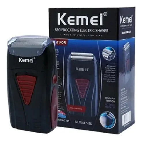 Kit Barbería Kemei: Trimmer de Precisión 2299 + Shaver Profesional 3381