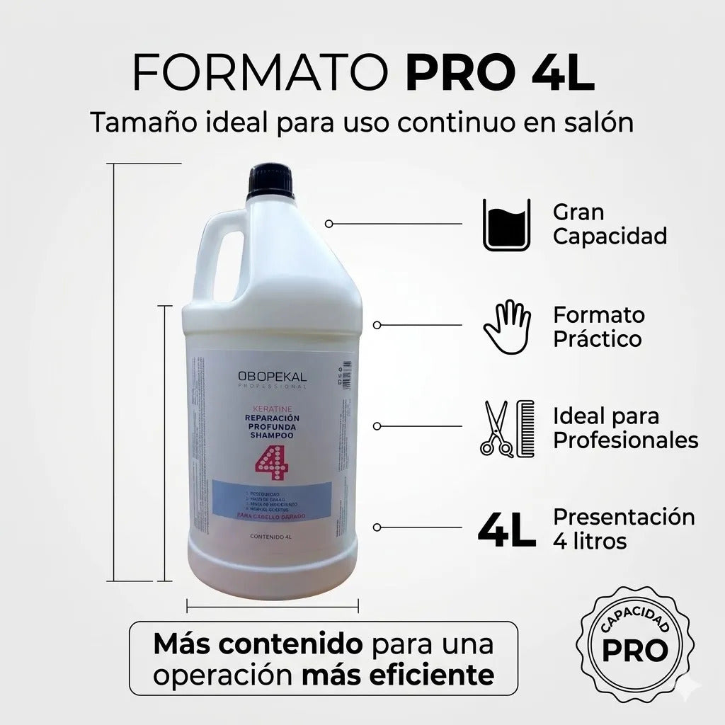 Shampoo Reparación Profunda 4l Cabello Dañado
