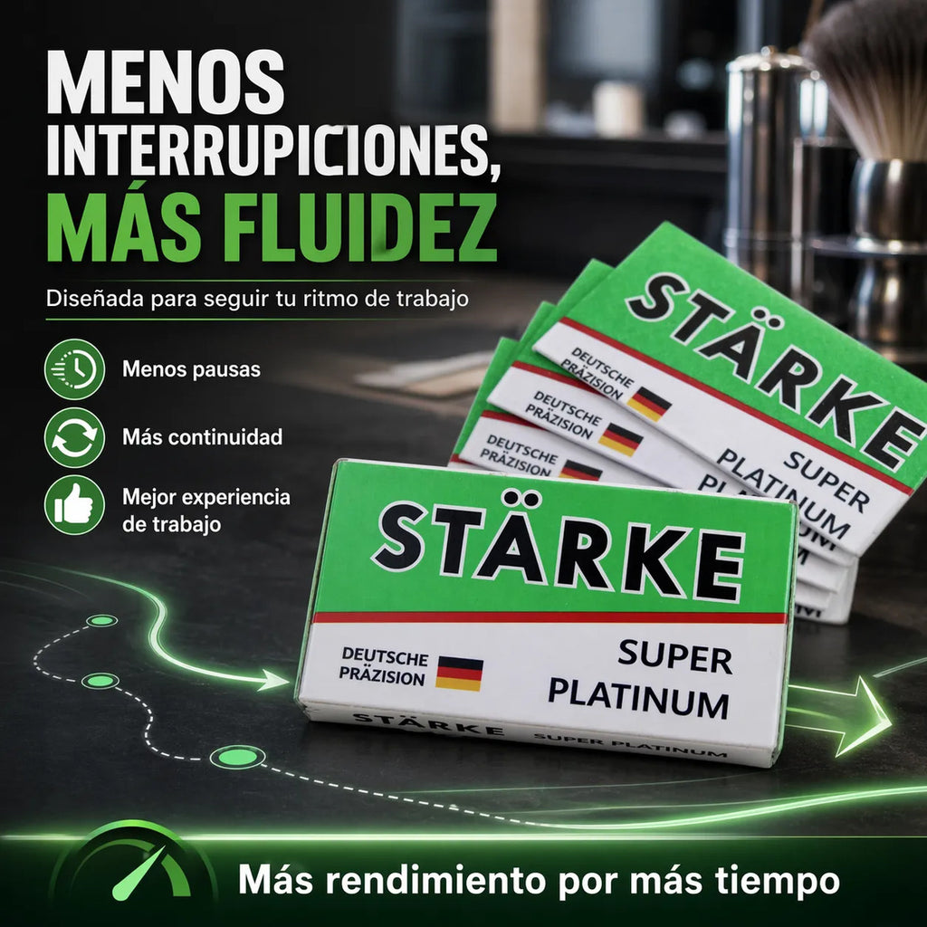 Hojillas Navajas Cuchillas Repuestos Barber Starke 100 Hojas