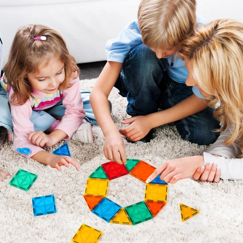 Magnetic Tiles Juego Magnético 52 Piezas – Bloques de Construcción Didácticos