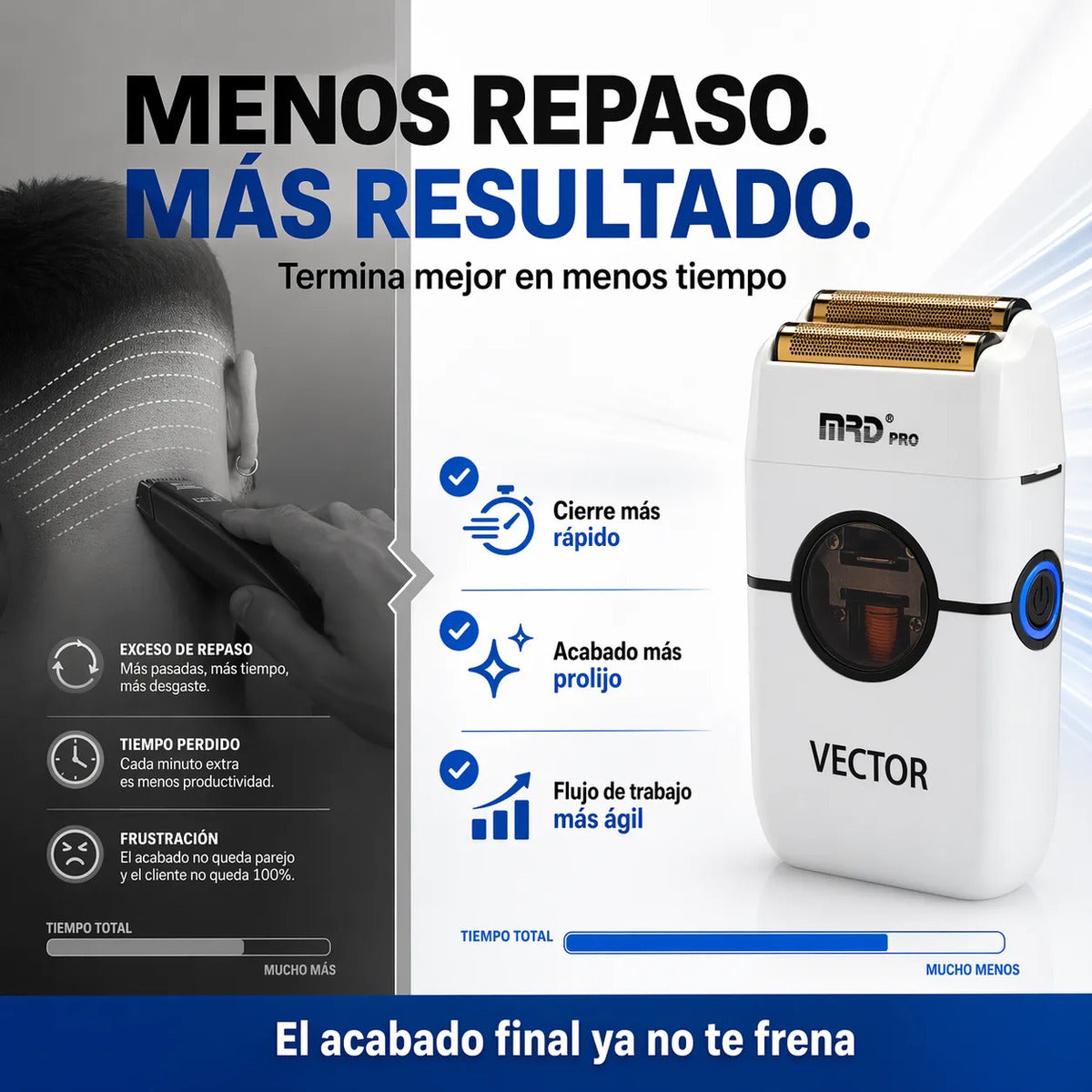 Cortadora De Pelo Mrd Shaver Profesional 13.000rpm White