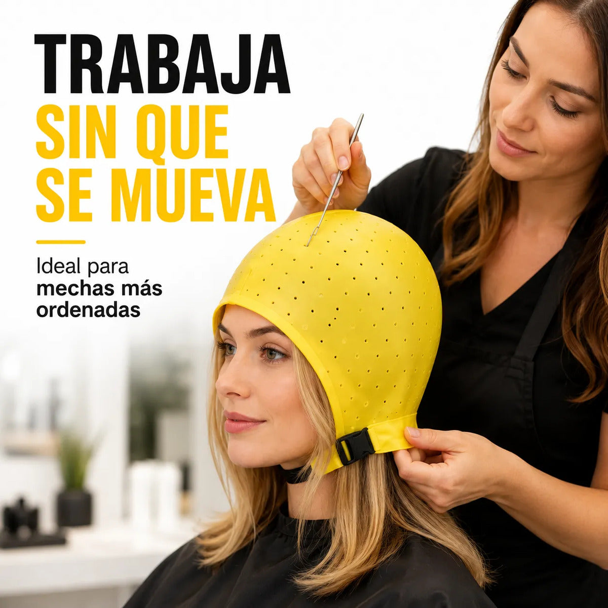 Gorro Mechas Profesional Silicona Flexible Ajustable