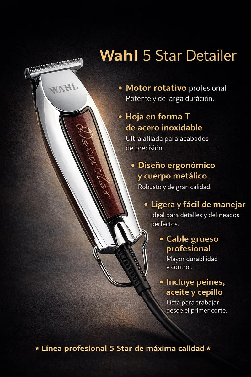 Maquina Cortadora Trimmer Profesional Wahl Detailer Barbería