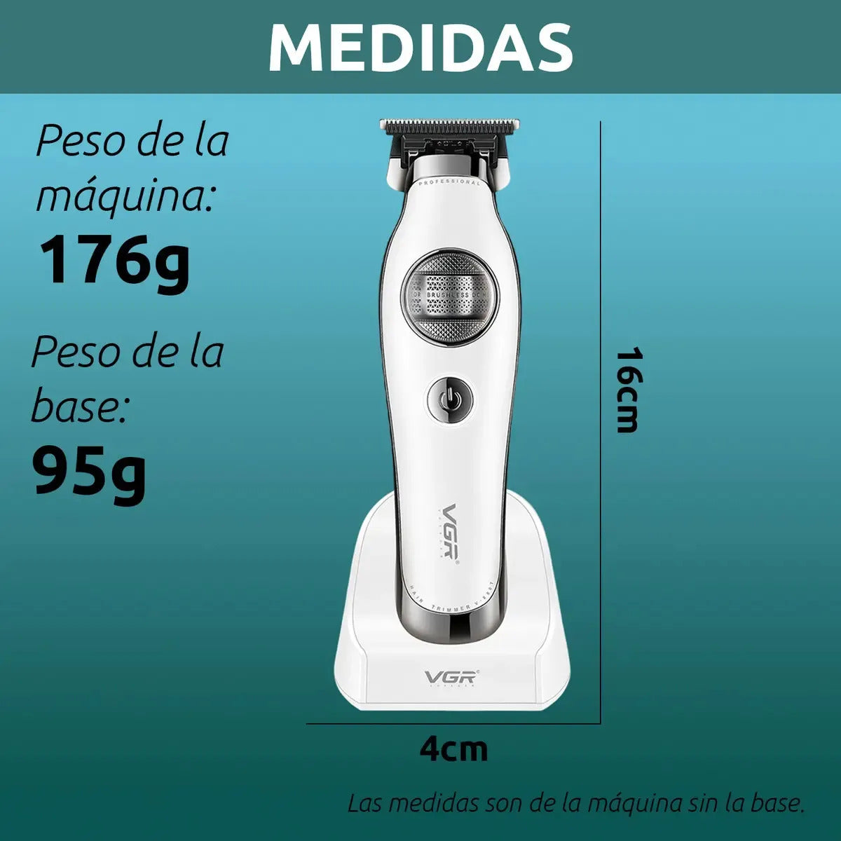 Maquina Corta Pelo Vgr V-880t Bldc 7200rpm Trimmer Patillera