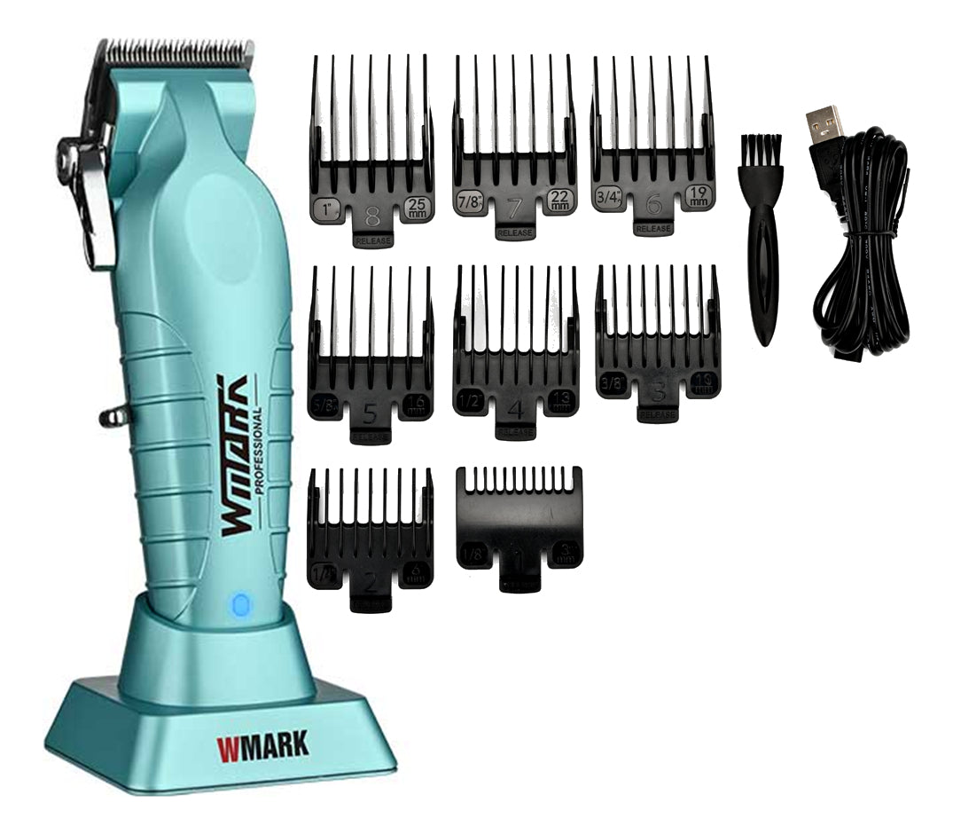 Máquina Profesional Wmark NG-133 Azul | Clipper Inalámbrica 8500 RPM