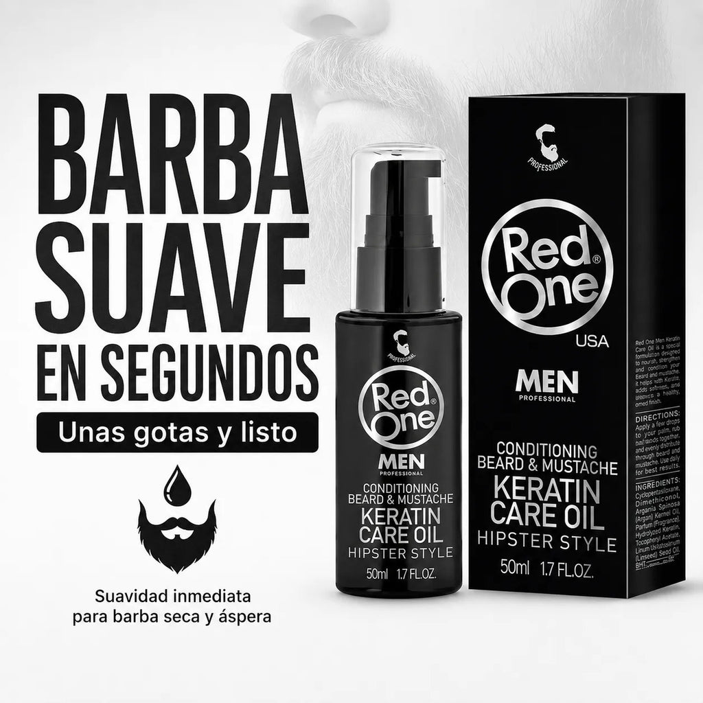 Aceite Para Barba Y Bigote Hidrata Barba Seca Red One 50ml