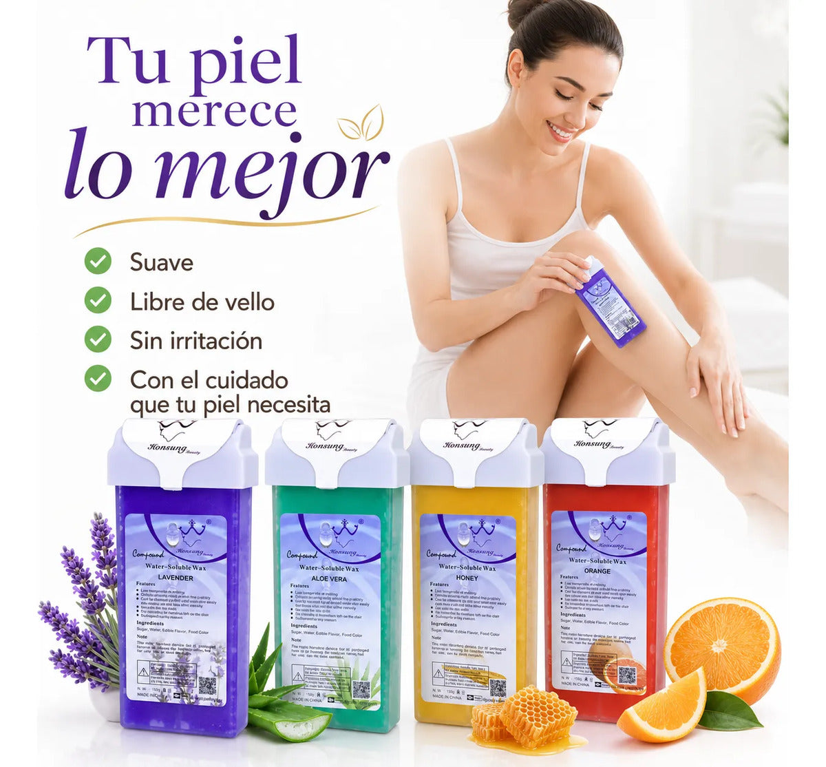 Pack 3 Ceras De Depilacion Roll On Profecionales