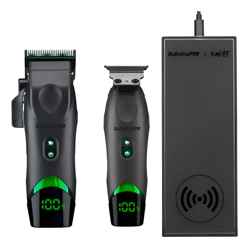 Combo BabylissPRO x Tomb45 Clipper + Trimmer + Base Inalámbrica