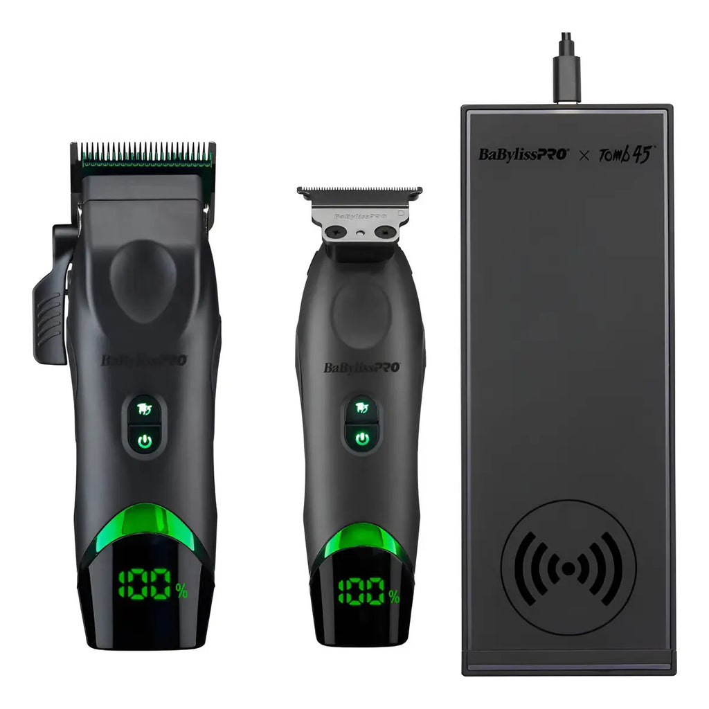 Combo BabylissPRO x Tomb45 Clipper + Trimmer + Base Inalámbrica