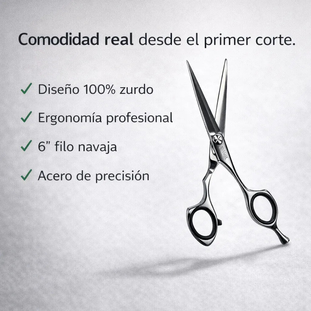 Tijeras Para Zurdo 6 Pulgadas Profesional Wahl Filo Navaja