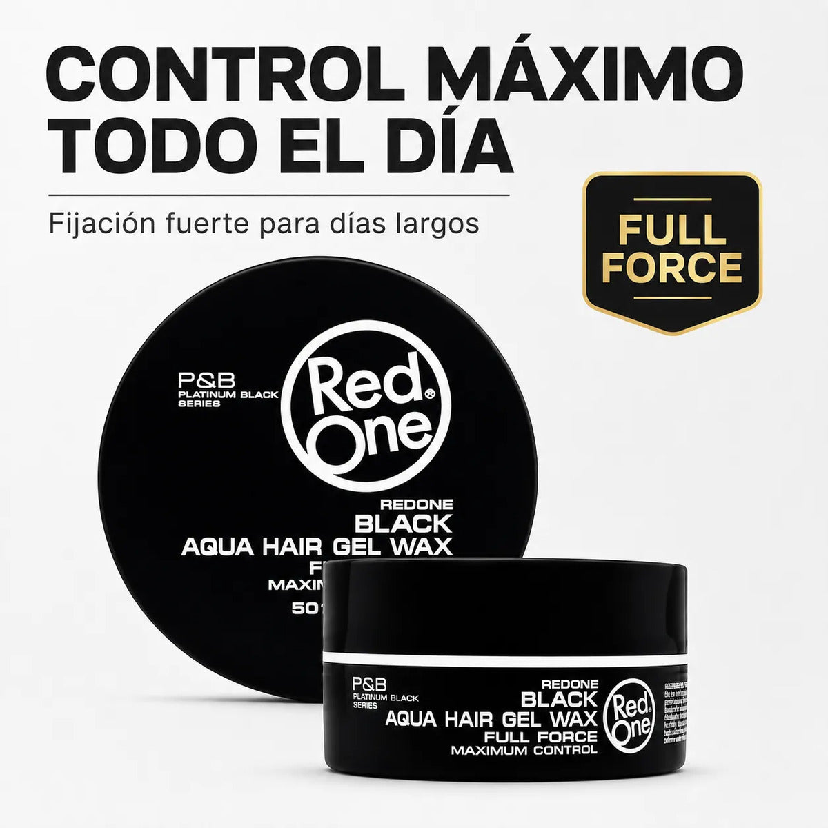 Cera Gel Para Cabello Full Force Control Red One Black150ml