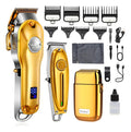 Kit de Barbería Profesional Kemei: Clipper 1986 + Trimmer i32S + Shaver TX1