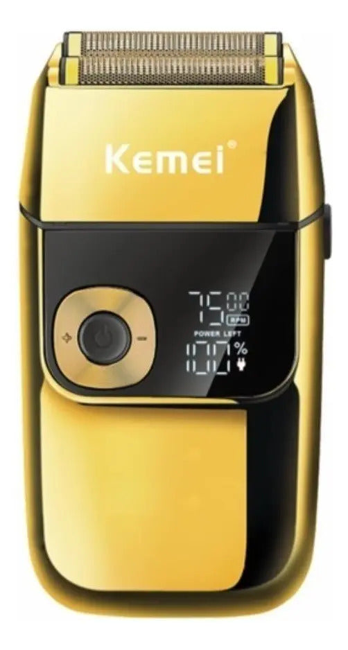Afeitadora Profesional Kemei KM-2028 Gold: Rasuradora Corporal y Facial Resistente al Agua