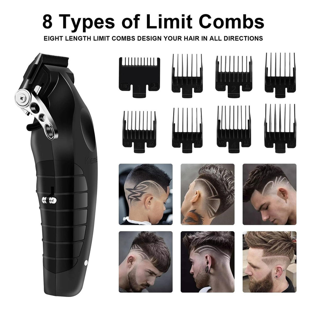 Combo Profesional Kemei KM-2296 + KM-2299: Kit Clipper y Trimmer Inalámbrico
