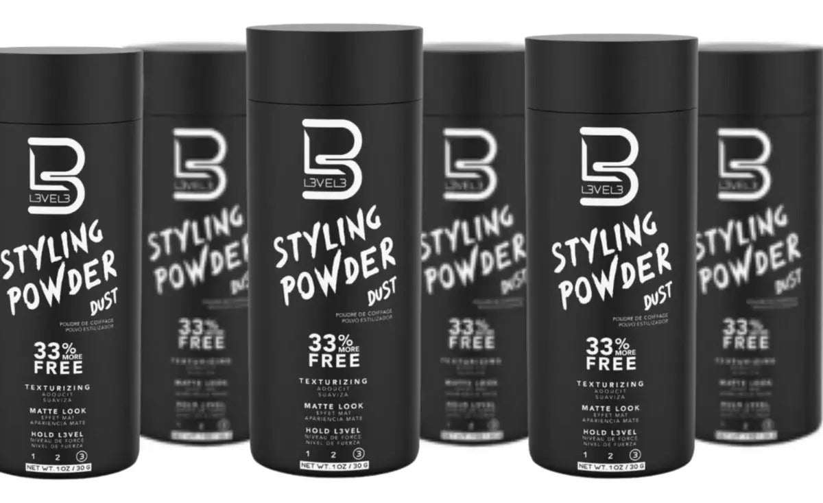 Polvo Texturizador Level 3 Negro - Fijación Fuerte y Volumen Extremo 30g